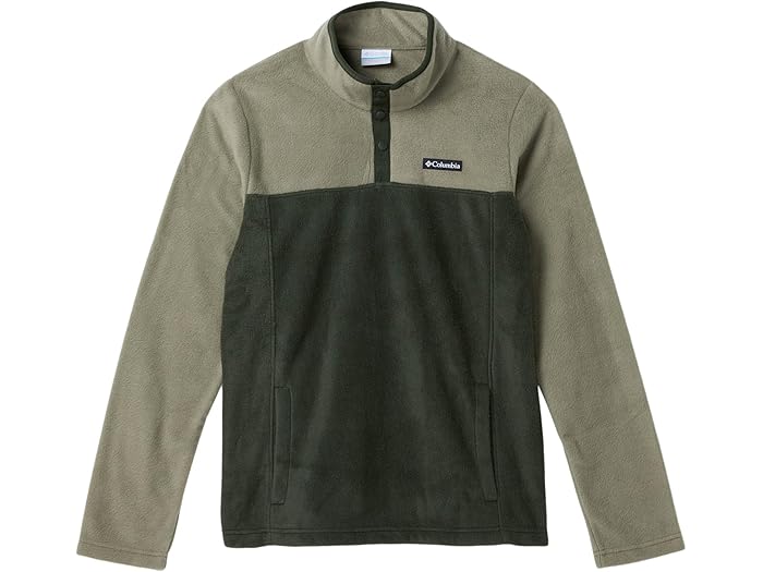 (取寄) コロンビア キッズ キッズ スティーンズ マウンテン リ 1/4 スナップ フリース プルオーバー (リトル キッド/ビッグ キッド) Columbia Kids kids Steens Mountain II 1/4 Snap Fleece Pullover (Little Kid/Big Kid) Greenscape/Stone Green