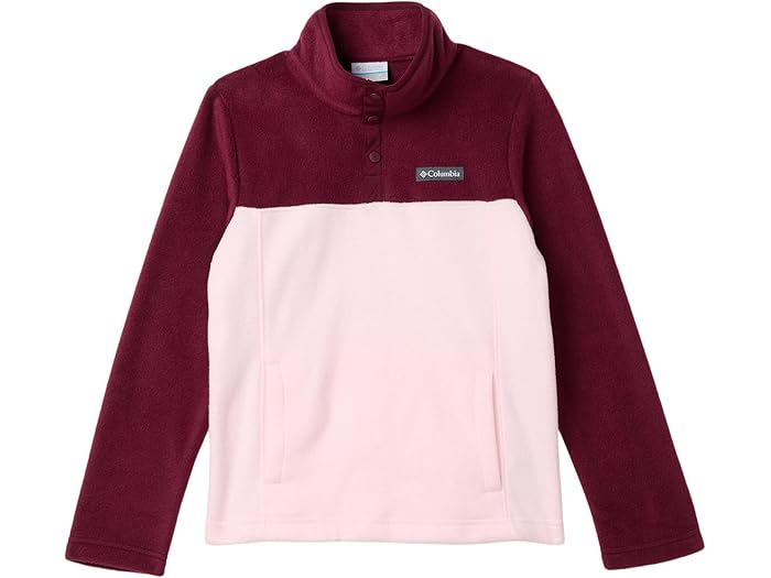 (取寄) コロンビア キッズ キッズ スティーンズ マウンテン リ 1/4 スナップ フリース プルオーバー (リトル キッド/ビッグ キッド) Columbia Kids kids Steens Mountain II 1/4 Snap Fleece Pullover (Little Kid/Big Kid) Satin Pink/Rich Wine