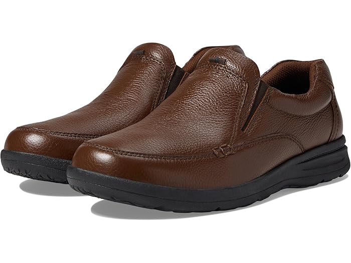 (取寄) ナン ブッシュ メンズ カム モック トゥ スリッポン Nunn Bush men Cam Moc Toe Slip-On Brown Tumbled Leather