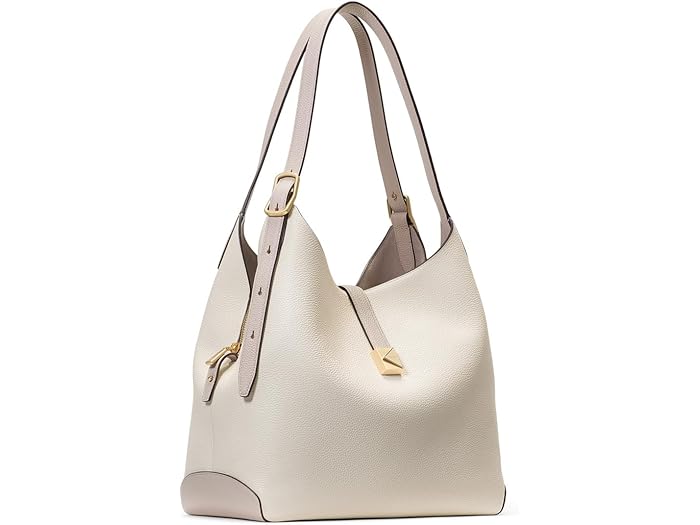 (取寄) ケイトスペード レディース デコ カラーブロック ペブルド レザー ラージ ショルダー バッグ Kate Spade New York women Deco Colorblocked Pebbled Leather Large Shoulder Bag Cashew Milk Multi 58,564円