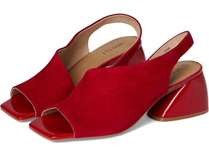 (取寄) ヴァネリ レディース Vaneli women Molke Red Suede/Patent