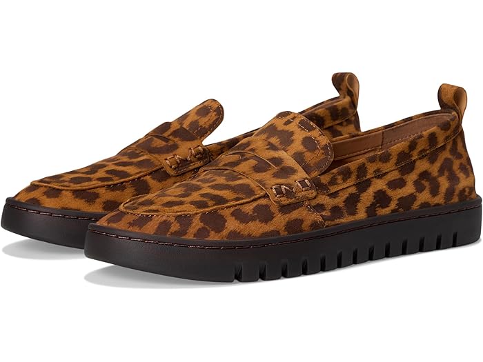 (取寄) バイオニック レディース アップタウン シューズ VIONIC women Uptown Loafer/Moc Shoes Tan Leopard Suede Leather
