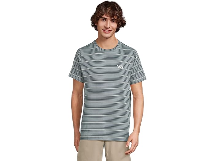 (取寄) ルーカ メンズ スポーツ ベント ストライプ ショート スリーブ ティー RVCA men Sport Vent Stripe Short Sleeve Tee Dark Denim