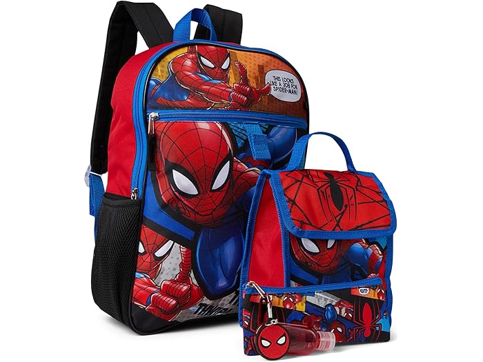 (取寄) ボーイズ スパイダー-マン 6-ピース バックパック セット (リトル キッド/ビッグ キッド) BIOWORLD Kids boys Spider-man 6-Piece Backpack Set (Little Kid/Big Kid) Blue