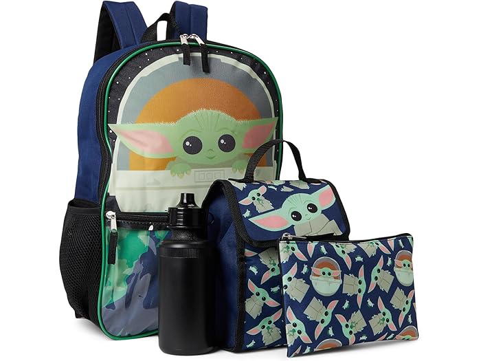 (取寄) ボーイズ グローグー 5-ピース バックパック セット (リトル キッド/ビッグ キッド) BIOWORLD Kids boys Grogu 5-Piece Backpack set (Little Kid/Big Kid) Green