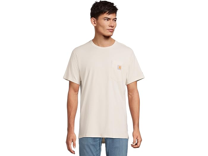 (取寄) カーハート メンズ フォース リラックスド-フィット フィット ミッドウエイト ショート スリーブ ポケット Tシャツ Carhartt men Force Relaxed Fit Midweight Short Sleeve Pocket T-Shirt Malt