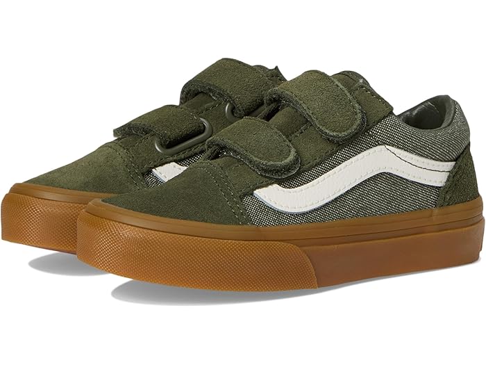 (取寄) バンズ キッズ キッズ オールド スクール V (リトル キッド) Vans Kids kids Old Skool V (Little Kid) Denim Green