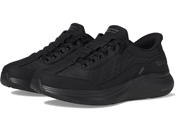 (取寄) スケッチャーズ レディース コンツアー フォーム - コージー フィット ハンズ フリー スリップインズ SKECHERS women Contour Foam - Cozy Fit Hands Free Slip-Ins Black