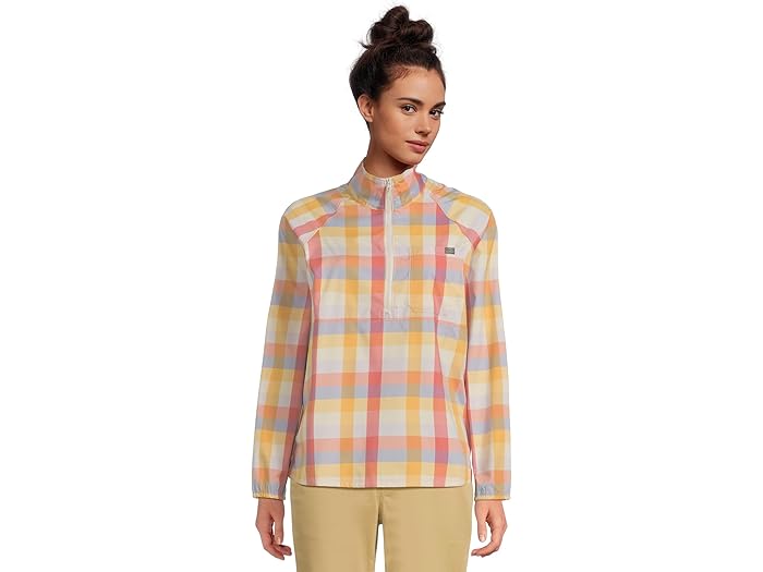 (取寄) エルエルビーン レディース エブリデイ クォーター-ジップ プルオーバー カラーブロック ウーブン シャツ L.L.Bean women Everyday SunSmart Quarter-Zip Pullover Colorblock Woven Shirt Shore Buffalo Multi