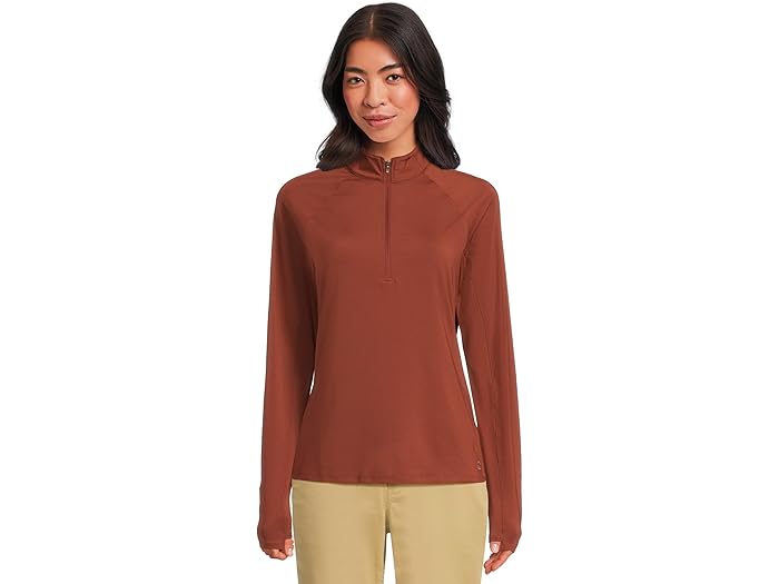 (取寄) エルエルビーン レディース アクセス トレイル クオーター ジップ プルオーバー L.L.Bean women Access Trail Quarter Zip Pullover Red Chestnut