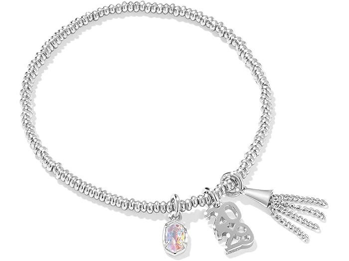 (取寄) ケンドラスコット レディース グラデュエーション ストレッチ ブレスレット Kendra Scott women 2029 Graduation Stretch Bracelet Rhod Dichroic Glass