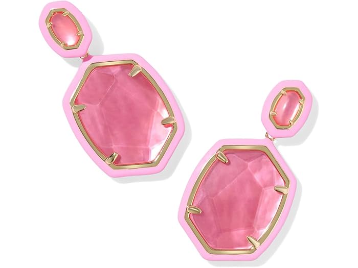 (取寄) ケンドラスコット レディース ダフネ エナメル フレーム ドロップ イヤリングス Kendra Scott women Daphne Enamel Frame Drop Earrings Bright Pink Illusion