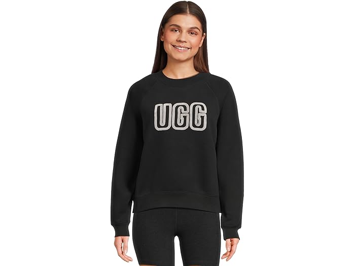 (取寄) アグ レディース アグ ロゴ クルーネック UGG women Ugg Logo Crewneck Black