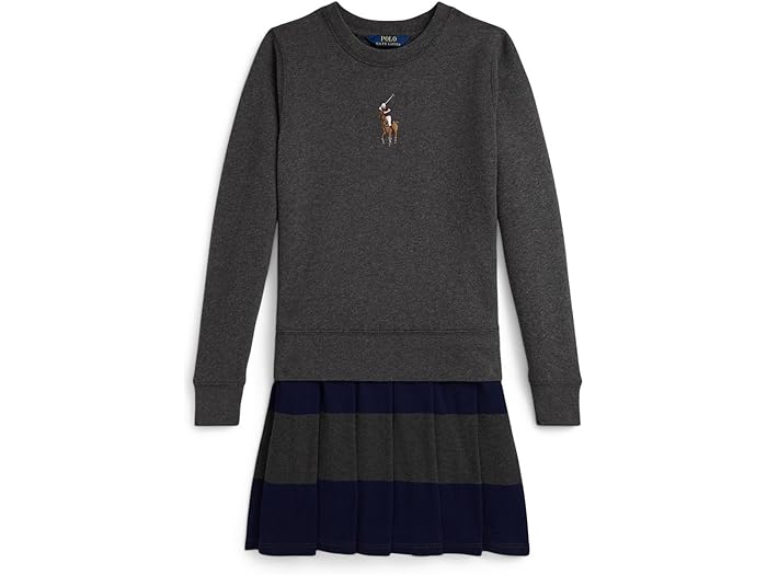 (取寄) ラルフローレン キッズ ガールズ ビッグ ポニー フリース スウェットシャツ ドレス (ビッグ キッド) Polo Ralph Lauren Kids girls Big Pony Fleece Sweatshirt Dress (Big Kid) Windsor Heather