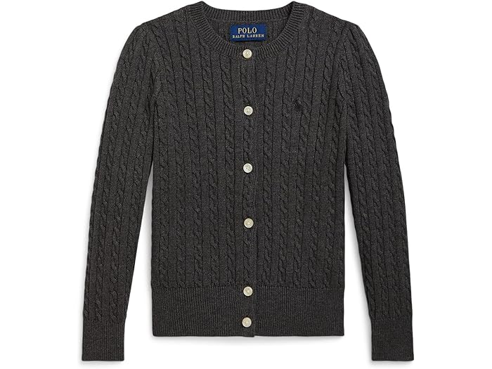 (取寄) ラルフローレン キッズ ガールズ ミニ-ケーブル コットン カーディガン (トドラー/リトル キッド) Polo Ralph Lauren Kids girls Mini-Cable Cotton Cardigan (Toddler/Little Kid) Windsor Heather