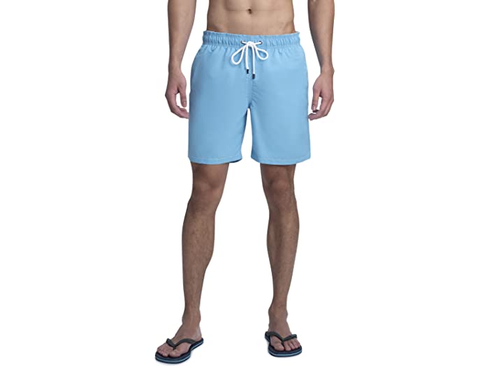(取寄) ブガッチ メンズ クライド ソリッド スイム トランクス ウィズ ドローストリング BUGATCHI men Clyde Solid Swim Trunks with Drawstring Ocean