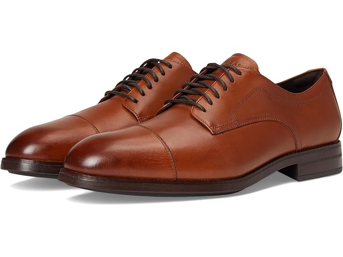 (取寄) コールハーン メンズ ハーモン グランド キャップ トゥ オックスフォード Cole Haan men Harmon Grand Cap Toe Oxfords British Tan/Dark Brown Waterproof
