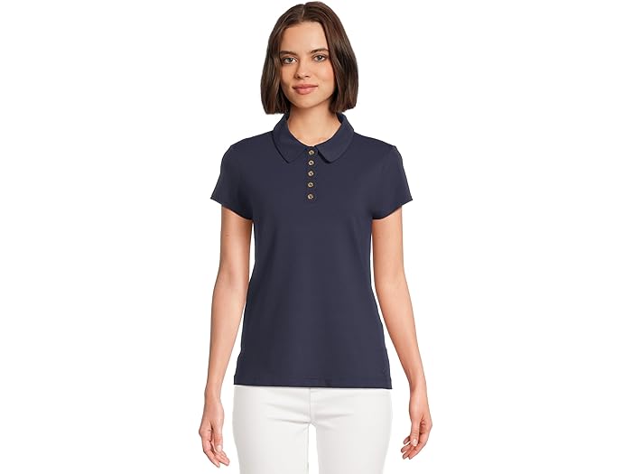 (取寄) リリー ピュリッツァー レディース フリーダ スカルプ ポロ Upf 50+ Lilly Pulitzer women Frida Scallop Polo Upf 50+ True Navy