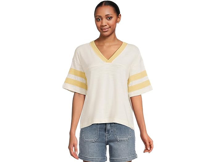 (取寄) ファリティ レディース サンウォッシュド スラブ バーシティ ティー Faherty women Sunwashed Slub Varsity Tee Sahara Varsity 16,842円