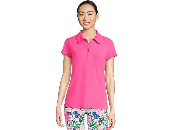 (取寄) リリー ピュリッツァー レディース フリーダ 1/2 ジップ ポロ Upf 50+ Lilly Pulitzer women Frida 1/2 Zip Polo UPF 50+ Parigi Pink