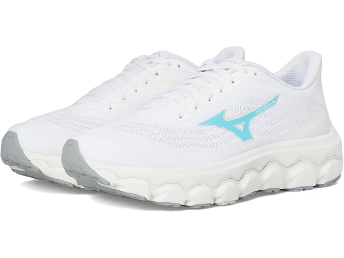 (取寄) ミズノ レディース ウェーブ ホライゾン 8 Mizuno women Wave Horizon 8 White/Tangr Turquoise