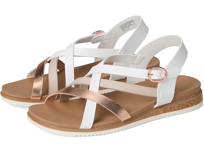 (取寄) ボブス スケッチャーズ レディース デザート キス ロウ - ピーク BOBS from SKECHERS women Desert Kiss Low - Peak Rank White