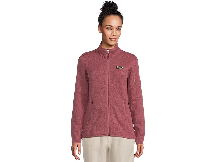 (取寄) エルエルビーン レディース ビーンズ セーター フリース フル ジップ ジャケット L.L.Bean women Bean's Sweater Fleece Full Zip Jacket Dark Plum Rose