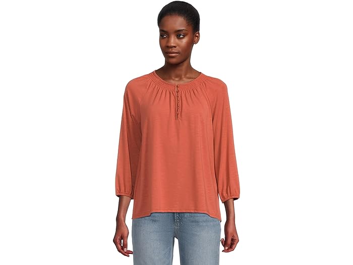 (取寄) エルエルビーン レディース カムデン ヒルズ ティー スリー-クオーター-スリーブ L.L.Bean women Camden Hills Tee Three-Quarter-Sleeve Faded Redwood