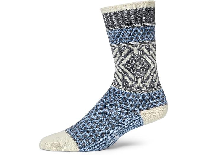 (取寄) スマートウール レディース エブリデイ ポップコーン スノーフレーク パターン クルー ソックス Smartwool women Everyday Popcorn Snowflake Pattern Crew Socks Serene Blue