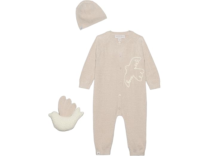 (取寄) ベアフットドリームス キッズ キッズ コージーシック ウルトラ ライフ カバード イン プレーヤー ベイビー ラブ ダヴ セット (インファント) Barefoot Dreams Kids kids CozyChic Ultra Lite Covered in Prayer Baby Love Dove Set (Infant) Stone Cream画像