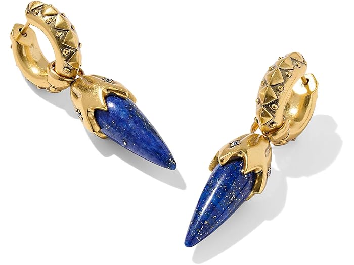 (取寄) ケンドラスコット レディース キャサリン ハギー イヤリングス Kendra Scott women Catherine Huggie Earrings Vintage Gold Blue Lapis