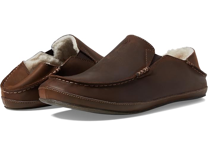 (取寄) オルカイ メンズ モロア スリッパ OluKai men Moloa Slipper Dark Wood/Dark Wood