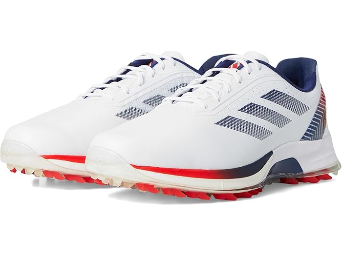 (取寄) アディダス ゴルフ メンズ アディゼロ ZG ライダー スパイクレス ゴルフ シューズ adidas Golf men Adizero Zg Ryder Spikeless Golf Shoes Footwear White/Dark Blue/Red 30,121円