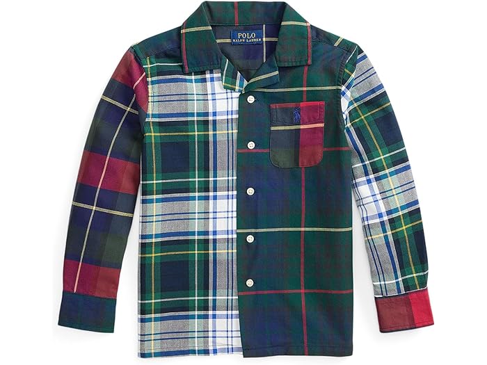 (取寄) ラルフローレン キッズ ボーイズ プレイド コットン オックスフォード ファン シャツ (トドラー/リトル キッド) Polo Ralph Lauren Kids boys Plaid Cotton Oxford Fun Shirt (Toddler/Little Kid) Tartan Funshirt
