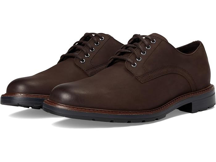 (取寄) コールハーン メンズ グランド プレーン トゥ オックスフォード Cole Haan men Chamberlin Grand Plain Toe Oxfords Chocolate Nubuck/Black Water Resistant