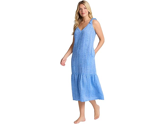 (取寄) トミーバハマ レディース リネン ティアード ミディ Tommy Bahama women Linen Tiered Midi Turkish Sea