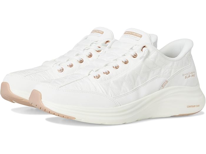 (取寄) スケッチャーズ レディース コンツアー フォーム - コージー フィット ゴールデン アワー ハンズ フリー スリップインズ SKECHERS women Contour Foam - Cozy Fit Golden Hour Hands Free Slip-Ins White Rose Gold 16,891円