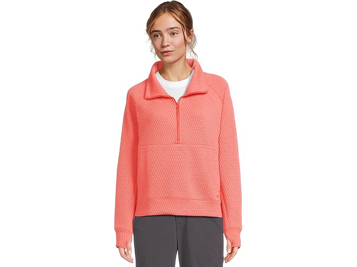 (取寄) エルエルビーン レディース リッジニット ハーフ ジッパー プルオーバー L.L.Bean women Ridgeknit Half Zipper Pullover Reef Coral