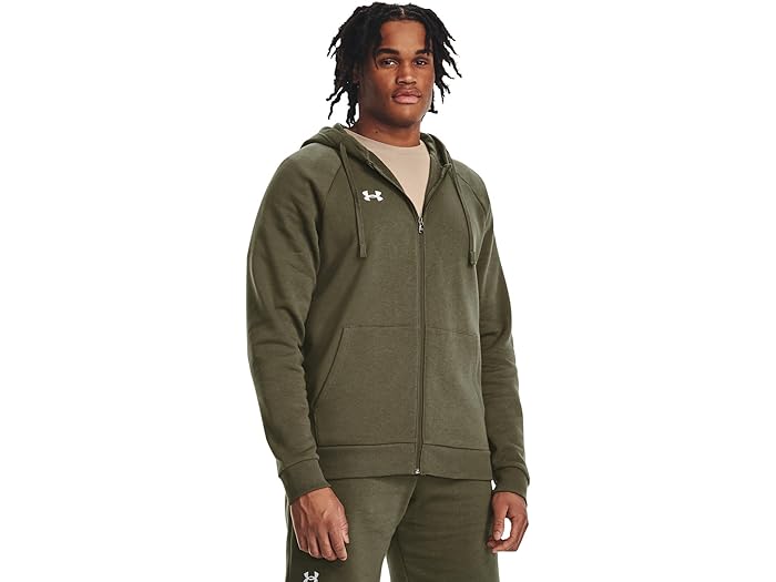 (取寄) アンダーアーマー メンズ ライバル フリース フル ジップ ブーディ Under Armour men Rival Fleece Full Zip Hoodie Marine OD Green/White 13,588円