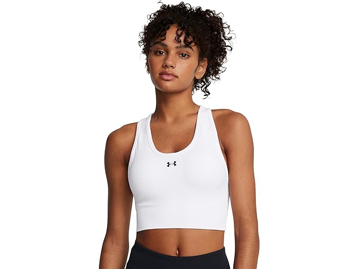 (取寄) アンダーアーマー レディース バニッシュ シームレス ミッド インパクト スポーツ ブラ Under Armour women Vanish Seamless Mid Impact Sports Bra White/Black