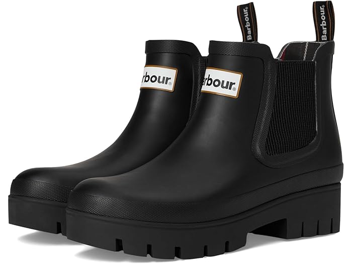 (取寄) バブアー レディース チェルシー ウェリー Barbour women Halton Chelsea Welly Black