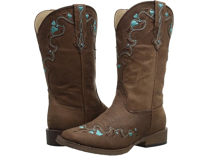 (取寄) ローパー キッズ ガールズ ハーツ (トドラー/リトル キッド) Roper Kids girls Hearts (Toddler/Little Kid) Brown/Turquoise Heart