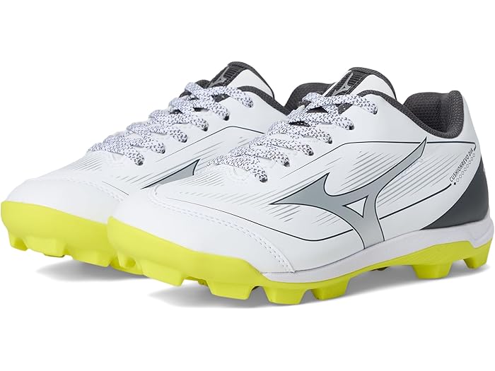 (取寄) ミズノ ボーイズ ダイヤモンド JR (リトル キッド/ビッグ キッド) Mizuno boys Cushionrevo Diamond Jr (Little Kid/Big Kid) White/Safety Yellow 19,900円