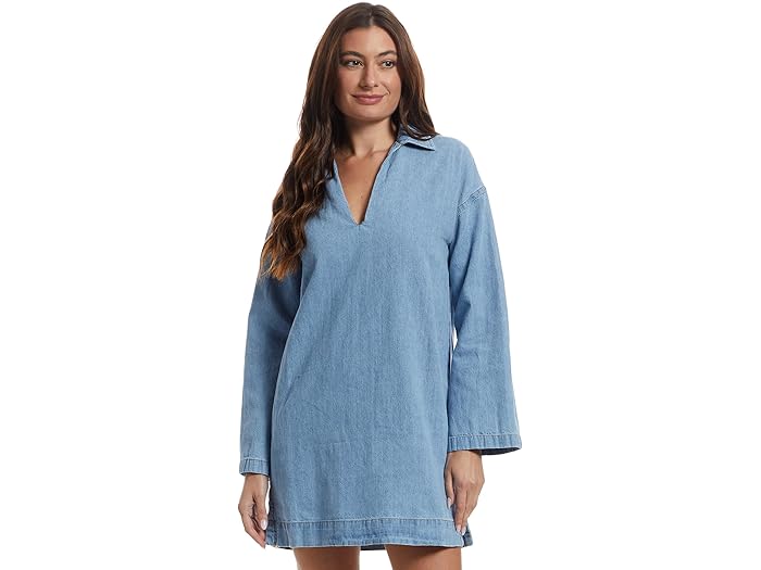 (取寄) ファリティ レディース リネン デニム セイル アウェイ ドレス Faherty women Linen Denim Sail Away Dress Bluecrest Wash