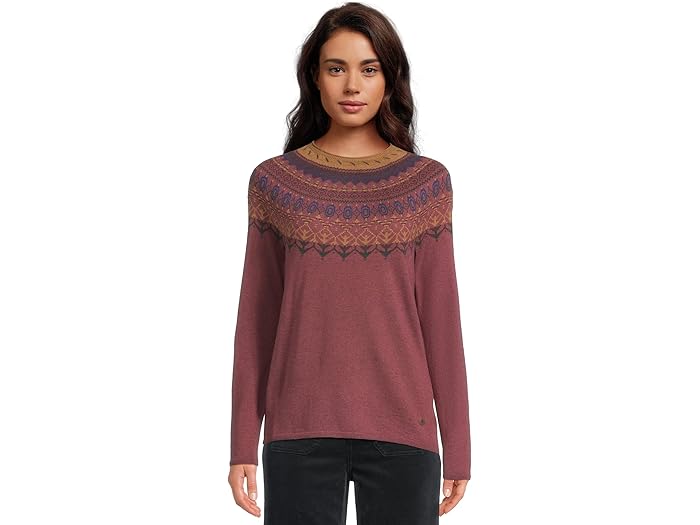 (取寄) ロイヤルロビンズ レディース ウェストランズ フェアアイル クルー Royal Robbins women Westlands Fairisle Crew Wild Rhubarb Heather Monarch Pattern 21,300円