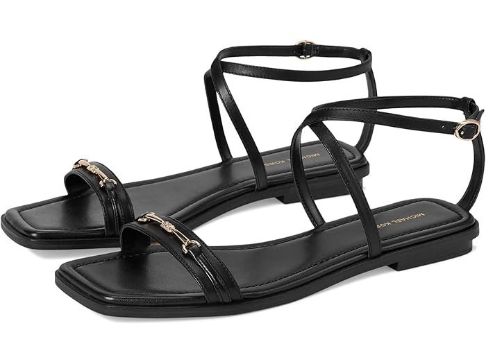 (取寄) マイケルコース レディース レナ フラッツ サンダル MICHAEL Michael Kors women Lena Flat Sandal Black