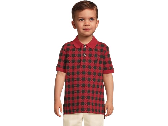 (取寄) ラルフローレン キッズ ボーイズ バッファロー チェック コットン メッシュ ポロ シャツ (トドラー/リトル キッド) Polo Ralph Lauren Kids boys Buffalo Check Cotton Mesh Polo Shirt (Toddler/Little Kid) Red