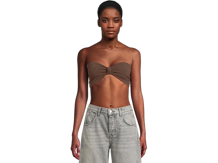 (取寄) フリーピープル レディース フローラル フリルズ ノッテッド ヘアバンド Free People women Floral Frills Knotted Bandeau Hot Fudge(2200)