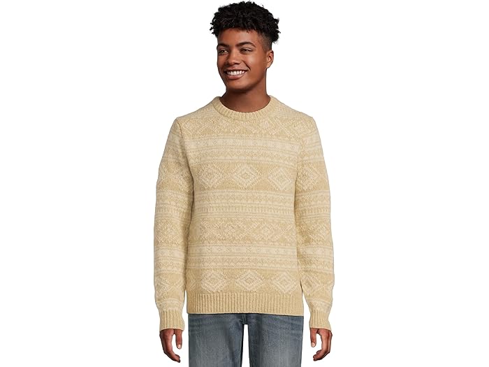 (取寄) エルエルビーン メンズ クラシック ラグ ウール クルー セーター フェア アイル L.L.Bean men Classic Ragg Wool Crew Sweater Fair Isle Natural Fair Isle
