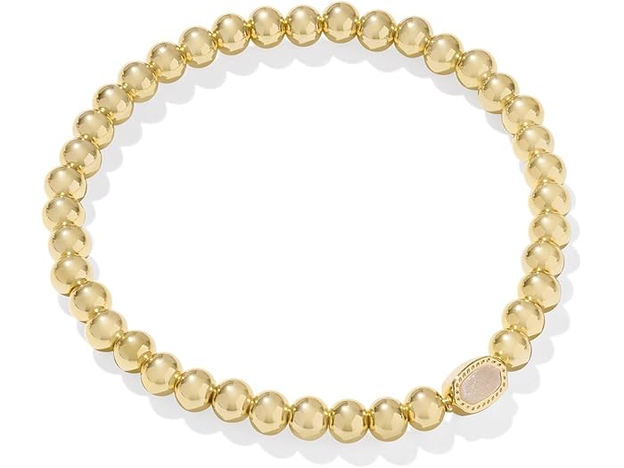 (取寄) ケンドラスコット レディース ミニ エレーナ ストレッチ ブレスレット Kendra Scott women Mini Elaina Stretch Bracelet Gold Iridescent Drusy